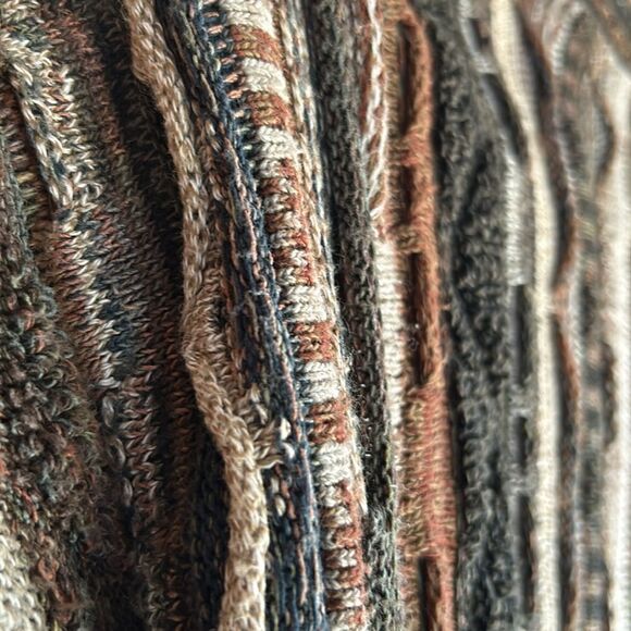 Croft and Barrow Coogi Sweater Mocha Mousse brown tones grey cuffs XLT - Picture 4 of 17